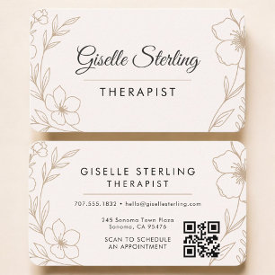 Therapeut Botanischer Florist QR-Code Professional Visitenkarte