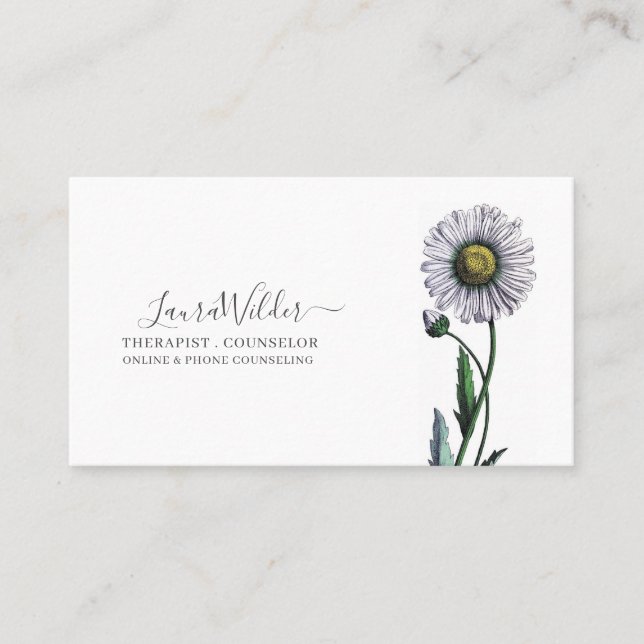 Therapeut Daisy Business Card Visitenkarte (Vorderseite)
