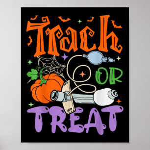 Therapeut Fach oder Leckerei Icu Rn Halloween Kran Poster