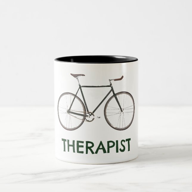 Therapeut Fahrrad Zweifarbige Tasse (Mittel)