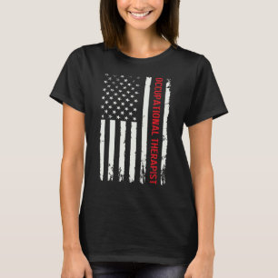 Therapeut für Arbeitstherapie, US-Vintage Flagge T-Shirt