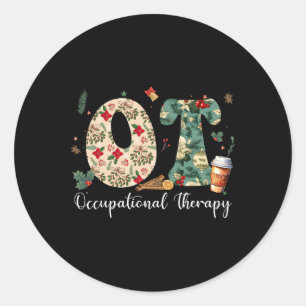Therapeut für Arbeitstherapie Weihnachten bis Ota Runder Aufkleber