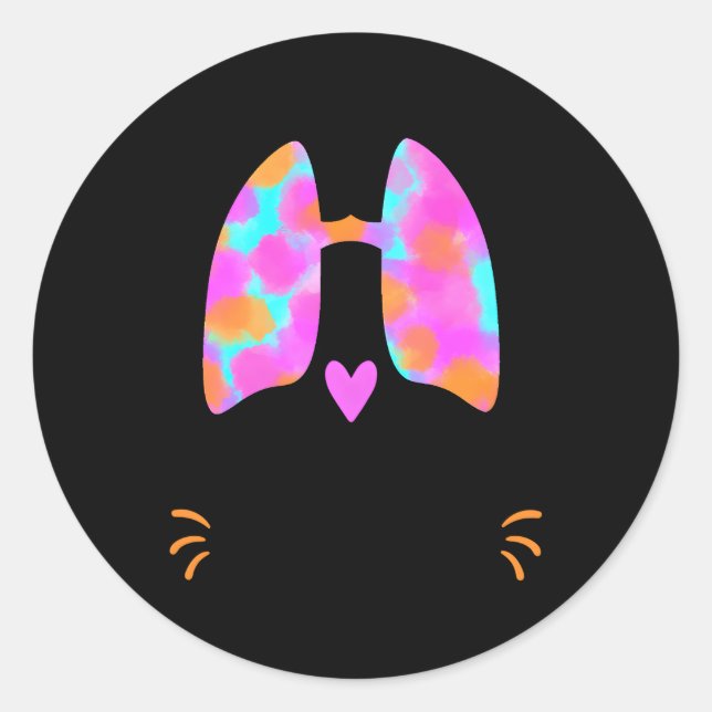 Therapeut für Atemtherapie Rt Lung Runder Aufkleber (Vorderseite)