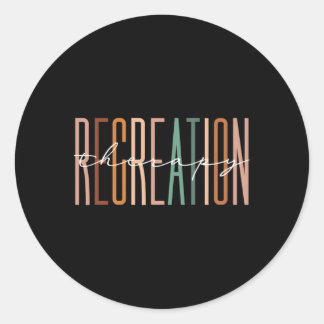 Therapeut für Freizeittherapie Runder Aufkleber