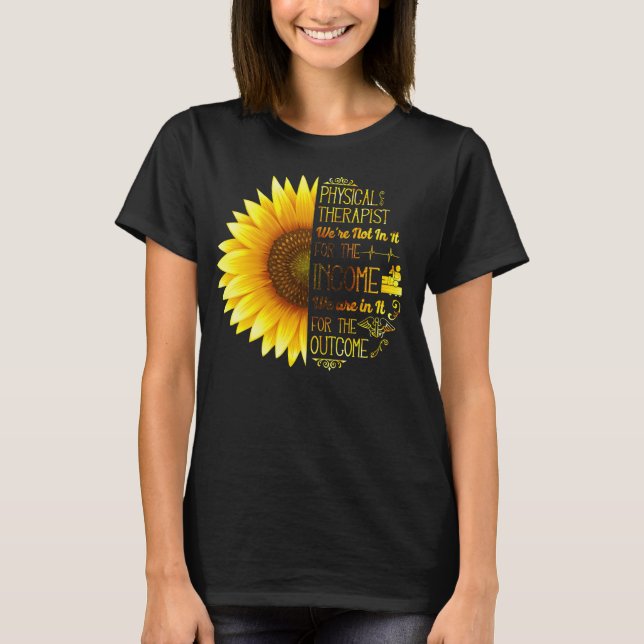 Therapeut für Physikalische Therapie Sonnenblume T-Shirt (Vorderseite)