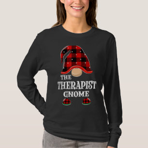 Therapeut Gnome Buffalo Kariert Funny Christmas Pa T-Shirt