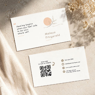 Therapeut Minimal Terrakotta Boho Kunst individuel Visitenkarte