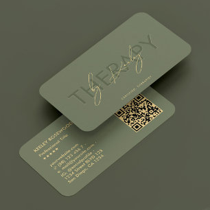 Therapeut Physiotherapeut Elegantsage Green Visitenkarte