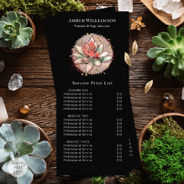 Therapeut Preisliste Succulent Yoga Healing Spa Werbekarte