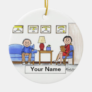 Therapeut, Psychologe - Frau Keramikornament