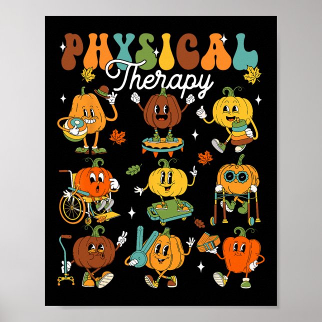 Therapeut Pumpkin Herbst Thanksgi Poster (Vorne)