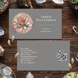 Therapeut Spa Sukkulente Yoga Heilung Wellness QR Visitenkarte