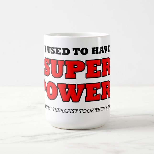 Therapeut-SuperPower-lustige Tasse (Mittel)