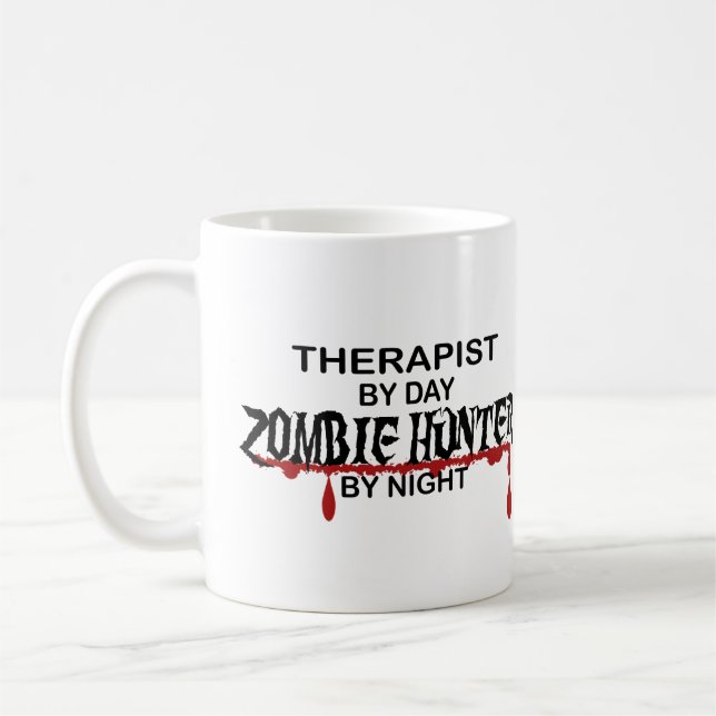 Therapeut-Zombie-Jäger Kaffeetasse (Links)