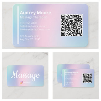 Therapeuten für ganzheitliche Massage Reiki Reflex Visitenkarte