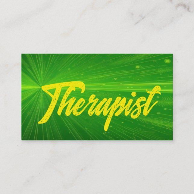 Therapeutin Bright Green Visitenkarte (Vorderseite)
