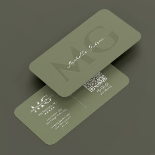 Therapeutin Personal Trainer Fitness Sage Modern Visitenkarte