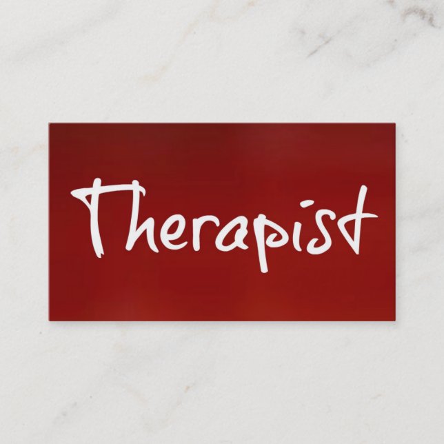 Therapeutin Red Business Card Visitenkarte (Vorderseite)