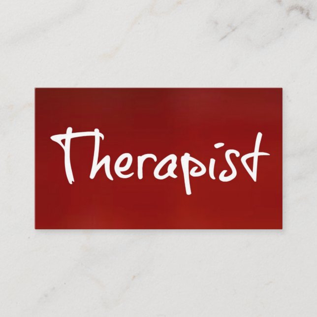 Therapeutin Red Business Card Visitenkarte (Vorderseite)