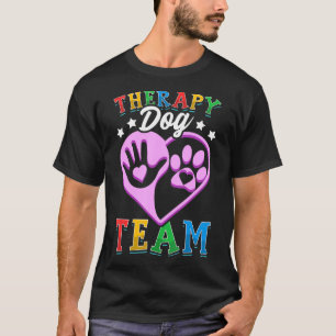 Therapeutische Dog Team Kleidung Farbenfrohe Gesta T-Shirt