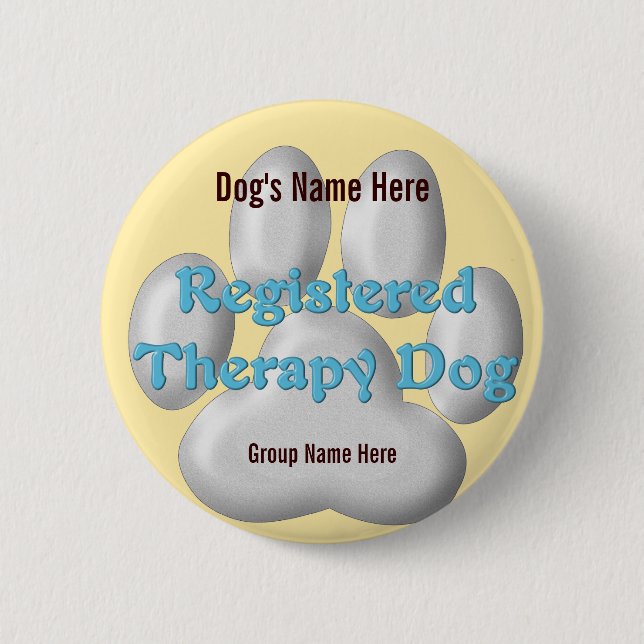 Therapeutische Hunde-ID Button (Vorderseite)