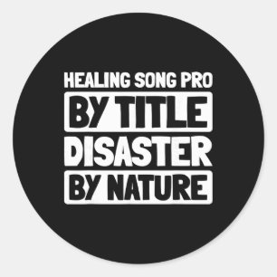 Therapeutische Musik Heilung Psychische Gesundheit Runder Aufkleber