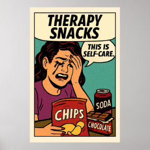Therapeutische Snacks - Pop Art Emotional Comfort Poster