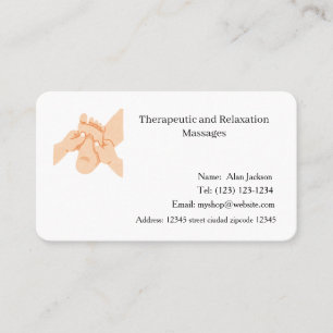 Therapeutische und entspannende Massagen Visitenka Visitenkarte