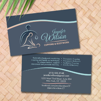 Therapeutischer Körperarbeiter für Schröpftherapie Visitenkarte