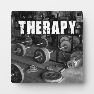 THERAPIE (Barbells) - Motivierend "Heben" Fotoplatte