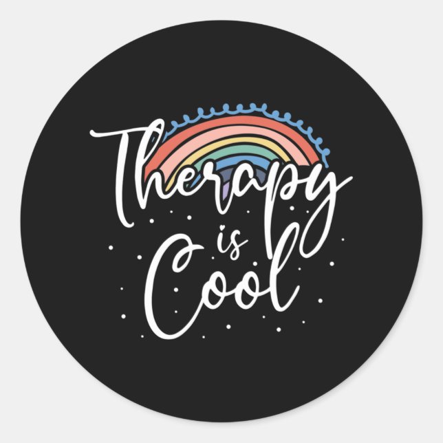 Therapie Bewusstsein für Stabilität Bewusstsein Runder Aufkleber (Vorderseite)