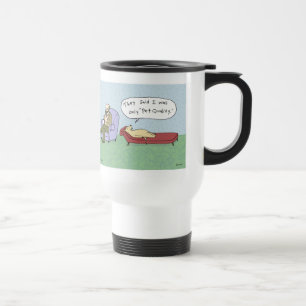Therapie-Cartoon mit Hund Reisebecher
