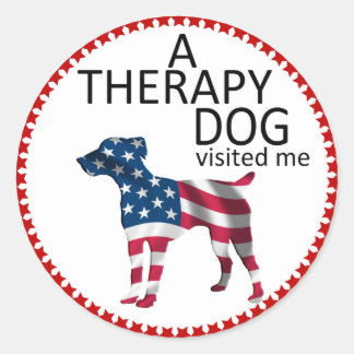 Therapie Dog Souvenir Aufkleber