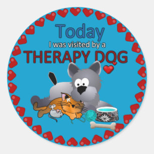 Therapie Dog Souvenir Aufkleber