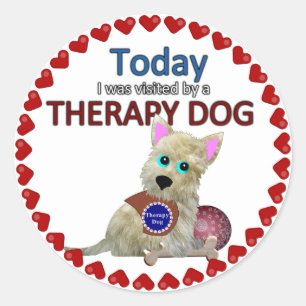 Therapie Dog Souvenir Aufkleber