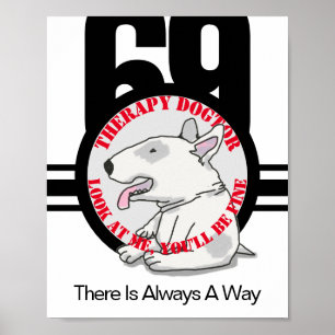 Therapie Dogtor Doodle Art Poster