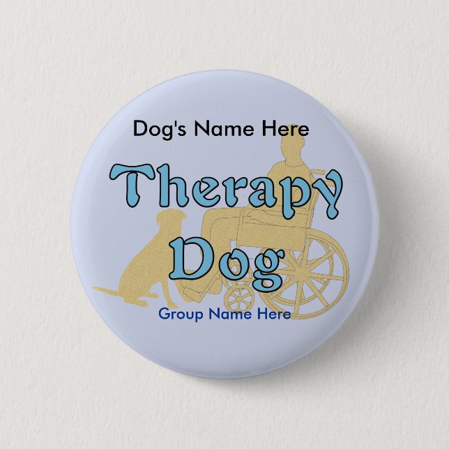 Therapie-Hund Button (Vorderseite)
