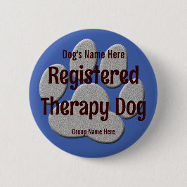 Therapie Hund ID - blau Button