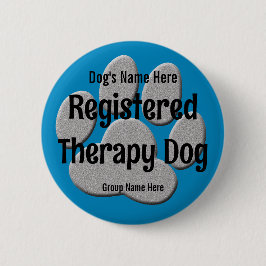 Therapie Hund ID - tiefblau Button