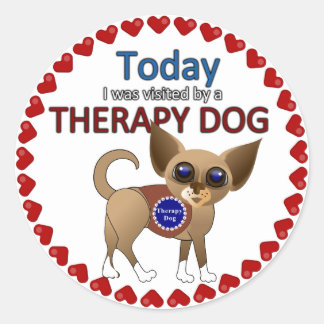 Therapie-Hundeandenken-Aufkleber Runder Aufkleber
