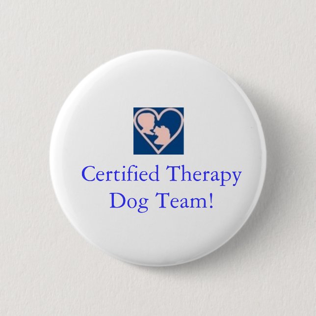Therapie-Hundegrundlage Knopf-Zugelassenes Team Button (Vorderseite)