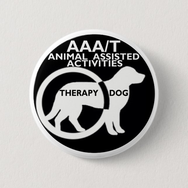 THERAPIE-HUNDEtier UNTERSTÜTZTE TÄTIGKEITEN Button (Vorderseite)