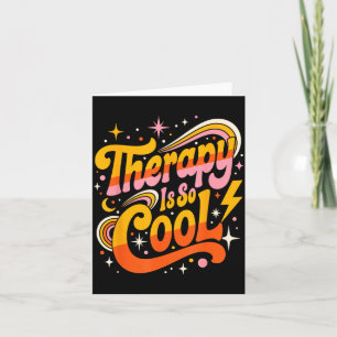 Therapie ist Cool Gesunder Geist Positive Einstell Karte