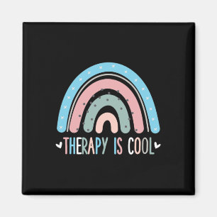 Therapie ist cool Psychische Gesundheit Bewusstsei Magnet