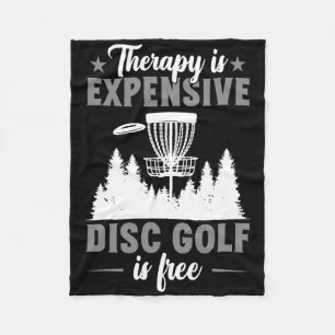Therapie ist teuer Disc Golf Disc Golfer  Fleecedecke