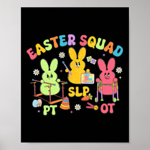 Therapie-Oster-Team-Slp-Ot-Pt-Hase-Physikalisch Poster