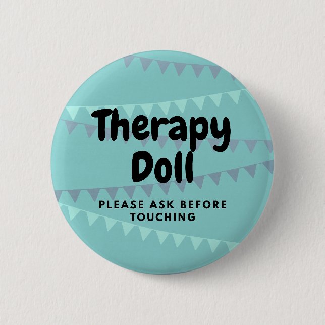 Therapie Reborn Button Bitte Vor Berührung Fragen (Vorderseite)