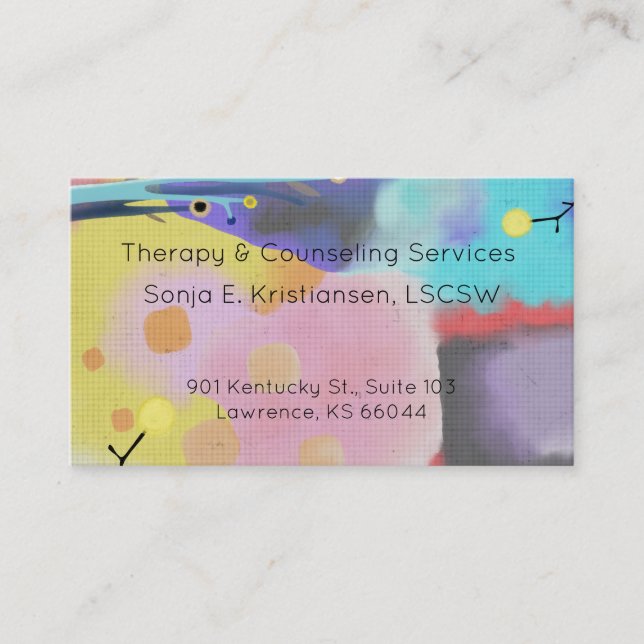 Therapie und Beratung Terminkarte (Vorderseite)