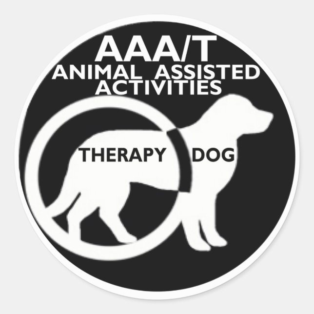 THERAPIEDOG TIERHILFE RUNDER AUFKLEBER (Vorderseite)