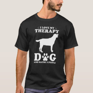 Therapiehund Design - Ich liebe meinen Therapiehun T-Shirt